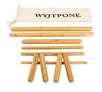 Juegos de varillas de masaje de bambú para dar forma al cuerpo, rodillos de masaje, palos de masaje Guasha, herramientas de masaje de terapia de bambú para relajar los músculos (10)
