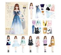 Juegos de Vestir Magnéticos, Juegos de Vestir Magnéticos - Hacer Falsos y Juega Un Juguete de Viaje | Muñeca de Papel Portátil de Princesa, Regalo Fácil de Agarrar para Niñas d