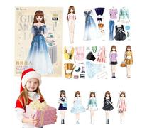 Juegos de vestir magnéticos, Vestir a los s,hacer que aparezcan y jueguen juguete de viaje | de papel magnético princesa vestida con colores vivos para niña de 4 a 7 años