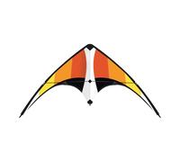 Juegos de Vuelo Günther 1086 - Cometa Deportiva Fire Loop, Aprox. 100 x 56 cm, Cometa de poliéster Ripstop Resistente, para niños a Partir de 8 años, Incluye Cuerdas 2 carretes