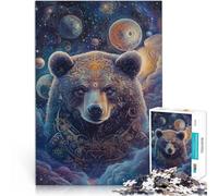 Juegos Divertidos Oso Santo Puzzles de 1000 Piezas para Adolescentes 50x75cm con Piezas de Formas aleatorias Que se entrelazan Completamente Apto