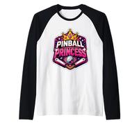 Juegos Divertidos para Amantes de los Juegos de Arcade Pinball Princess Machines Camiseta Manga Raglan