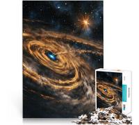 Juegos educativos Decoración del hogar Espiral de Agujero Negro cósmico Rompecabezas para Adolescentes de 1000 Piezas 26x38cm Obra de Arte Apto para Mayores de 14 años.