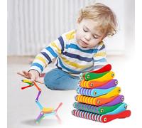 Juegos Educativos Los versátiles juguetes de rompecabezas de madera para bebés se pueden ensamblar de manera creativa, lo que permite que los bebés descubran y adquieran sabiduría en el (Green, 8x8cm)