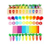 Juegos Educativos Niños 2 Años Juguete de entrenamiento de pensamiento lúdico para niños con zanahorias, juego de matemáticas y emparejamiento para educación temprana, ideal para (White, 41.5X12X7CM)