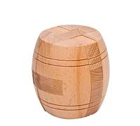 Juegos Educativos Rompecabezas de madera hechos a mano con barriles de pólvora para adultos. Un rompecabezas en 3D para adultos con un pasaje oculto basado en un concepto clásico de (Beige, 4.5X3CM)
