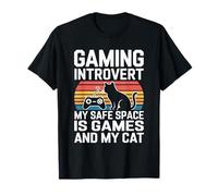 Juegos introvertidos Mi Espacio Seguro es Juegos y mi Gato Camiseta
