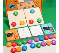 Juegos Matemáticos para Niños - Juego Educativo de Matemáticas de Descomposición de Conteo para Sumas Dentro de 10,Juguetes Educativos De Madera con Actividades De Aprendizaje De Motricidad Fina para