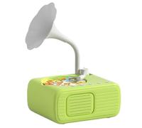 Juegos Niños 3 Años Tocadiscos de 96 tarjetas para niños, reproductor de música con cuentos y canciones, ideal para fomentar el desarrollo del lenguaje infantil. Fonógrafo de juguete. (B, 17x14x5.5cm)