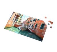 Juegos para niños de 8 a 12 años coloridos canales y puentes de Venecia, rompecabezas eurográficos, rompecabezas de 1000 piezas para niños pequeños (1000 piezas)