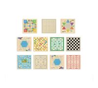 Juegos Tablero de ajedrez Interactivo multifunción de Madera Que fomenta la lógica y la imaginación. Juguete Divertido for Viajes y Fiestas Familiares. ajedrez(12-in-1)