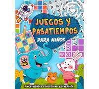 Juegos y Pasatiempos Para Niños 6-8 años - 7 Actividades Educativas y Diversión para Niños Creativos: Incluye Sopas de Letras, Crucigramas, Laberintos, Sudoku, Matemáticas, Dibujo y Colorear