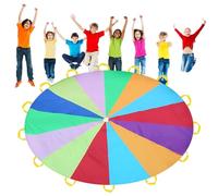 Juegue Al Paracaídas Niños - Juguete De Paracaídas para Niños, Juego Cooperativo En Equipo De Cloth Group | Aumente La Fuerza De La Parte Superiorr del Cuerpo con El Juguete del Paracaídas del Paño D