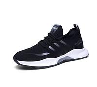 Jueshanzj Spring Men's Shoes Men's Mesh Breathable Running Shoes Casual Trend Shoes Grey 7