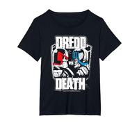Juez Dredd Dredd vs Muerte 2000 AD Comics Camiseta, Mujer Tallas Grandes, Negro, 1XL Grande