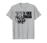 Juez Dredd El Hombre de la Ley más Duro de Todos 2000 AD Comics Camiseta, Hombre, Gris Jaspeado, 4XL