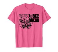 Juez Dredd El Hombre de la Ley más Duro de Todos 2000 AD Comics Camiseta, Hombre, Rosa Jaspeado, M