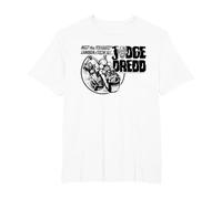 Juez Dredd El Hombre de la Ley más Duro de Todos 2000 AD Comics Camiseta, Hombre Tallas Grandes, Blanco, 4X Alto