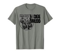 Juez Dredd El Hombre de la Ley más Duro de Todos 2000 AD Comics Camiseta, Hombre, Verde Militar Jaspeado, XXL