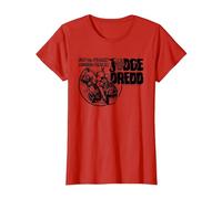 Juez Dredd El Hombre de la Ley más Duro de Todos 2000 AD Comics Camiseta, Mujer, Rojo, XS
