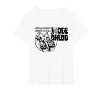 Juez Dredd El Hombre de la Ley más Duro de Todos 2000 AD Comics Camiseta, Mujer Tallas Grandes, Blanco, 4XL Grande