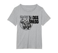 Juez Dredd El Hombre de la Ley más Duro de Todos 2000 AD Comics Camiseta, Mujer Tallas Grandes, Gris Jaspeado, 4XL Grande