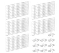 Jufjsfy 10PCS Divisor de Divisor de Tanque de Peces Rejillas de Filtro Bandeja de SeparacióN Bandeja de Aislamiento Rejilla de Rejilla 20 PCS Sucker Clips