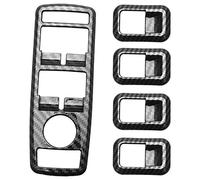 Jufjsfy 5 Piezas Botón de Interruptor de Botón de Ventana de Fibra de Carbono Coche de la Cubierta para B C e Cla Gla Ml Clase W204