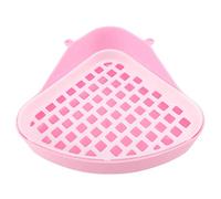 Jufjsfy Baño de Conejo Bandeja de Camada,Cuarto de Baño para Animales Pequeños Orinal de Esquina,Rincón de Bandejas para Animales Domésticos para Conejo, (Rosado)