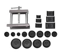 Jufjsfy Caja de Reloj de Escritorio Presione la Cubierta de la Caja Delantera Trasera Reloj 18 Muere Prensa de Tornillo Prensatelas Cerrar Relojeros Kit de ReparacióN Herramientas