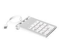 Jufjsfy Mini teclado numérico teclado 18 teclas numérico teclado teclado numérico almohadilla Números Bloque con 3 puertos USB Hub para ordenador portátil de escritorio PC