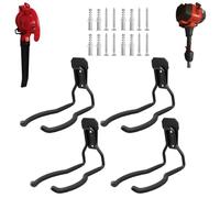 Juformin Colgador para desmalezar, colgador de desbrozadora, estante para comer malas hierbas, ganchos de pared de garaje, soporte de herramientas eléctricas para pared de garaje, ganchos de utilidad