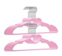 Jufuruiling - Perchas para bebé, 20 Unidades apilables Perchas con Soporte para Pantalones, Color Rosa