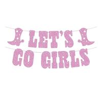 JUFYVO Let's Go Girls Banner Last Rodeo Banner Decoración de despedida de soltera Decoración de fiesta de vaquera occidental para despedida de soltera