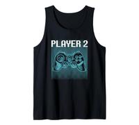 Jugador 2 Divertido Jugador Esposa Videojuegos Coincidencia Familiar Meme Camiseta sin Mangas