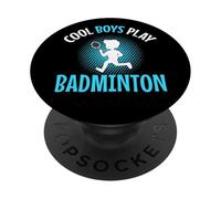 Jugador Cool Boys Play Badminton PopSockets PopGrip Adhesivo