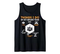 Jugador de ajedrez cosas que hago en mi tiempo de checkmate Camiseta sin Mangas