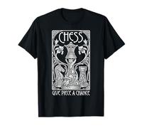Jugador de Ajedrez Reina Give Piece A Chance Cita Art Nouveau Camiseta