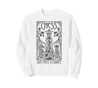 Jugador de Ajedrez Reina Give Piece A Chance Cita Art Nouveau Sudadera