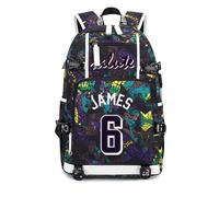 Jugador de baloncesto Estrella 23 Mochila multifunción Estudiante de Viaje portátil fanáticos del Bolso para Hombres Mujeres