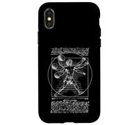 Jugador de Baloncesto Hombre Vitruvio Divertido Leonardo Da Vinci Carcasa para iPhone X/XS