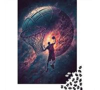 Jugador de Baloncesto Puzzle para Adultos Puzzle de 1000 Piezas Escena de Llamas Dinámica Papel Relajante Decoración Regalo Familiar 38x26cm/1000pcs