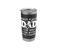 Jugador de banjo Papá El ídolo El Bluegrass Music Banjo Player Vaso térmico de acero inoxidable de doble pared