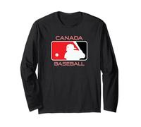 Jugador de béisbol Canadiense Bandera Canadiense Arce Tierra Herencia Lata Manga Larga
