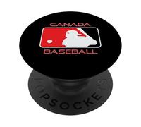 Jugador de béisbol Canadiense Bandera Canadiense Arce Tierra Herencia Lata PopSockets PopGrip Adhesivo