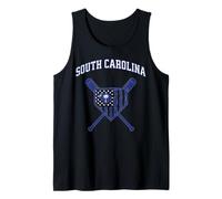 Jugador de béisbol de Palmetto State SC Flag South Carolina Sports Camiseta sin Mangas