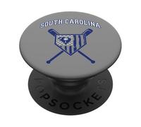 Jugador de béisbol de Palmetto State SC Flag South Carolina Sports PopSockets PopGrip Adhesivo