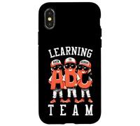 Jugador de béisbol Regreso a la Escuela Divertido Equipo de Aprendizaje ABC Carcasa para iPhone X/XS