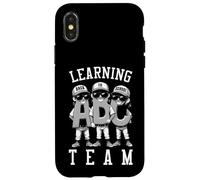 Jugador de béisbol Regreso a la Escuela Divertido Equipo de Aprendizaje ABC Carcasa para iPhone X/XS