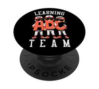 Jugador de béisbol Regreso a la Escuela Divertido Equipo de Aprendizaje ABC PopSockets PopGrip Adhesivo
